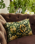 Granada Velvet Boudoir Pillow custom deep jewel tones emerald and gold Nomada Signature for Granada San Luis Obispo by Nomada Deco