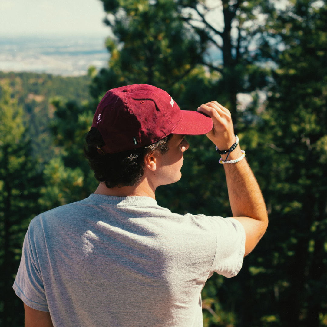 Red dad hat online