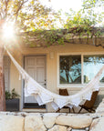 Handwoven Bolivian Hammock Traditional Guarayos Bolivian for Hotel Ynez Solvang by Nomada Deco