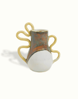 Double Squiggle Handle Ceramic Vase Adrianna Lemus for Farmhouse by Nomada Deco