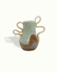Double Squiggle Handle Ceramic Vase Adrianna Lemus for Farmhouse by Nomada Deco