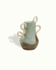 Double Squiggle Handle Ceramic Vase Adrianna Lemus for Farmhouse by Nomada Deco