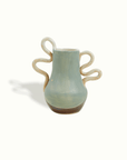 Double Squiggle Handle Ceramic Vase Adrianna Lemus for Farmhouse by Nomada Deco