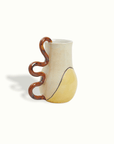 Single Squiggle Handle Ceramic Vase Handcrafted Adriana Lemus for Farmhouse Paso Robles by Nomada Deco
