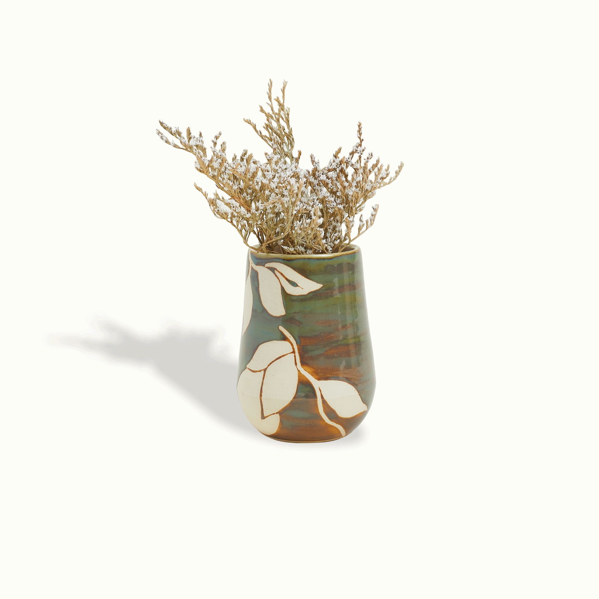 Leaf Ceramic Vase Handmade Adrianna Lemus for Farmhouse Paso Robles by Nomada Deco