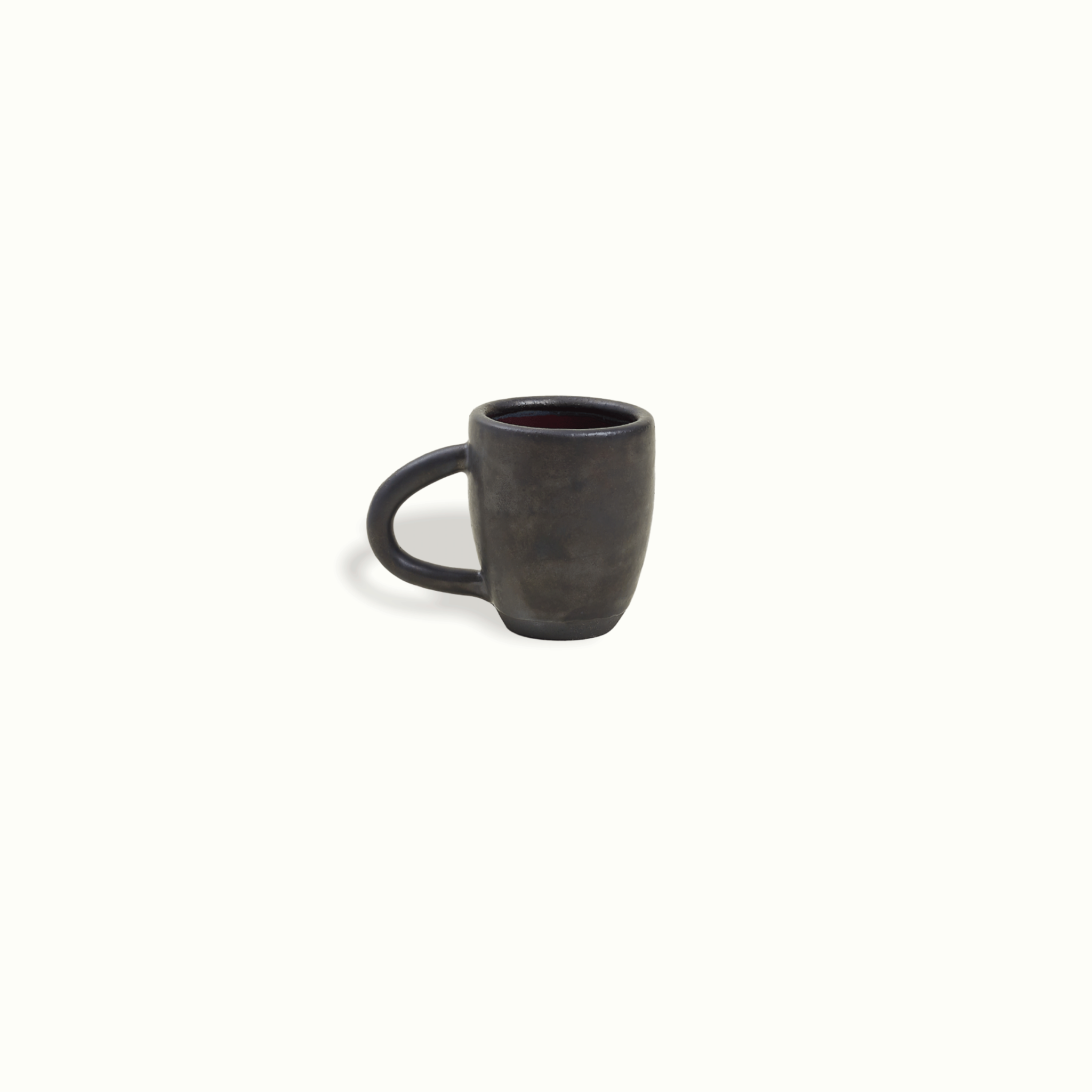 Black Clay Espresso Cup Oaxacan Pottery Adriana Lemus by Nomada Deco