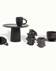 Black Clay Cake Stand Oaxacan Pottery Adriana Lemus by Nomada Deco