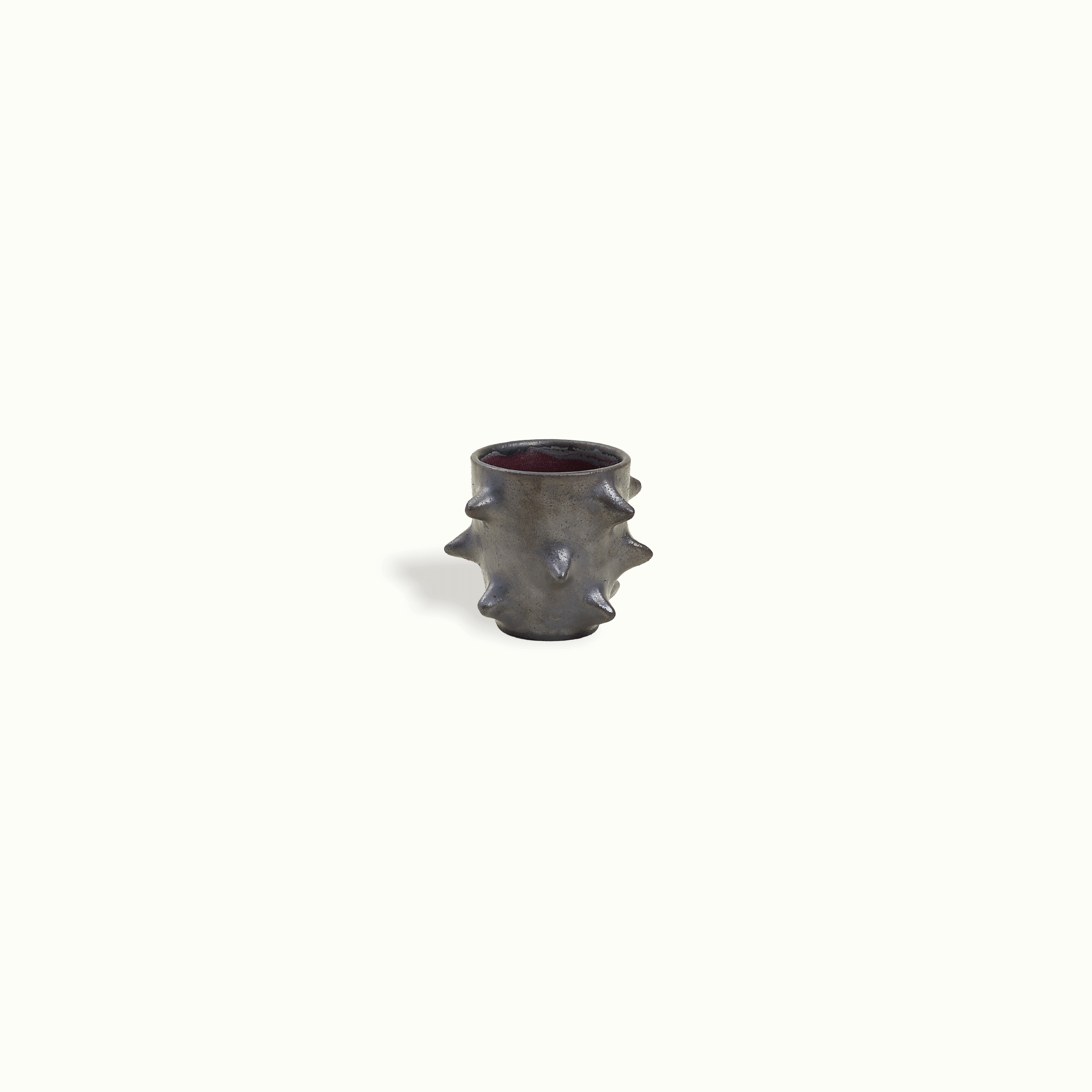 Black Clay Spiked Shot Cup Oaxacan Pottery Adriana Lemus for Granada by Nomada Deco