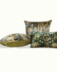 Granada Velvet Boudoir Pillow custom deep jewel tones emerald and gold Nomada Signature for Granada San Luis Obispo by Nomada Deco