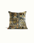 Granada Velvet Square Pillow custom deep jewel tones emerald and gold Nomada Signature for Granada San Luis Obispo by Nomada Deco