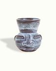 Sculpted Face Terra Cotta Vase Adrianna Lemus for Hotel Ynez Solvang by Nomada Deco