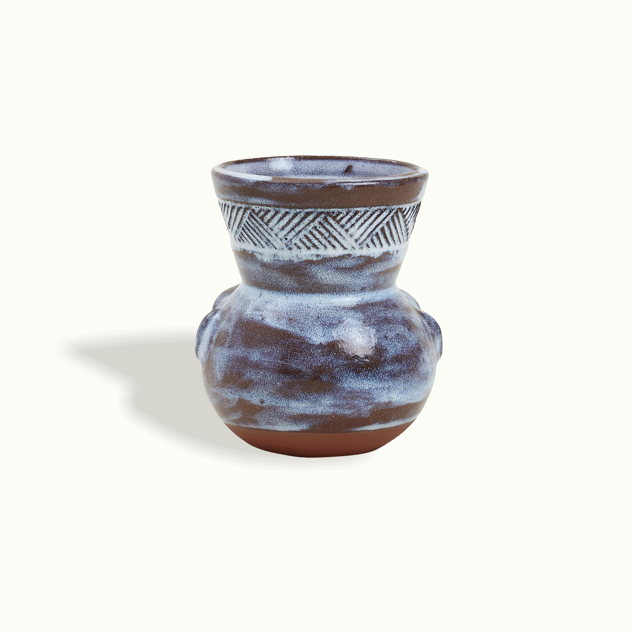 Sculpted Face Terra Cotta Vase Adrianna Lemus for Hotel Ynez Solvang by Nomada Deco