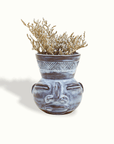 Sculpted Face Terra Cotta Vase Adrianna Lemus for Hotel Ynez Solvang by Nomada Deco