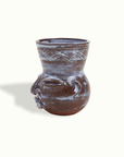 Sculpted Face Terra Cotta Vase Adrianna Lemus for Hotel Ynez Solvang by Nomada Deco