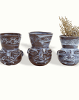 Sculpted Face Terra Cotta Vase Adrianna Lemus for Hotel Ynez Solvang by Nomada Deco