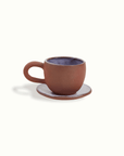 Terra Cotta Latte Mug & Saucer Adriana Lemus Exclusive for Hotel Ynez Solvang by Nomada Deco