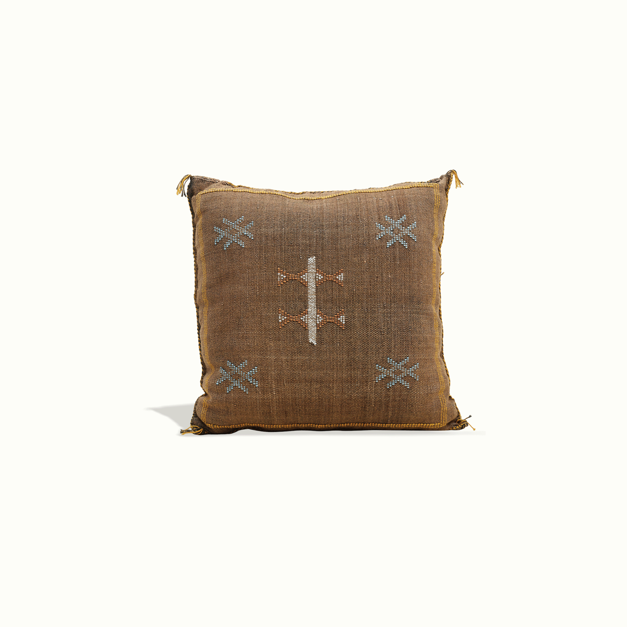 Moroccan Cactus Silk Pillow Square Handcrafted for Hotel Ynez by Nomada Deco