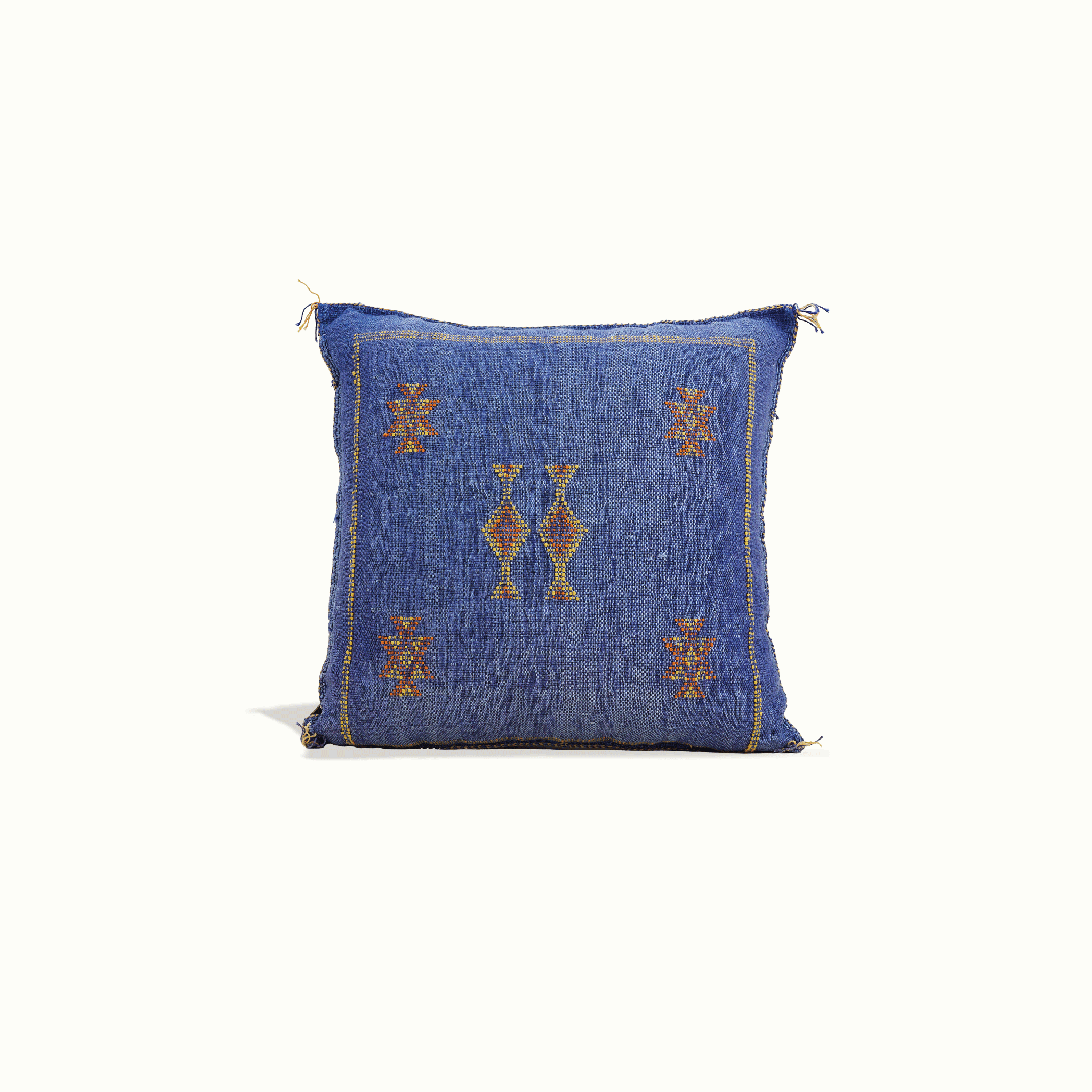 Moroccan Cactus Silk Pillow Square Handcrafted for Hotel Ynez by Nomada Deco
