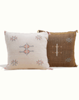 Moroccan Cactus Silk Pillow Square Handcrafted for Hotel Ynez by Nomada Deco