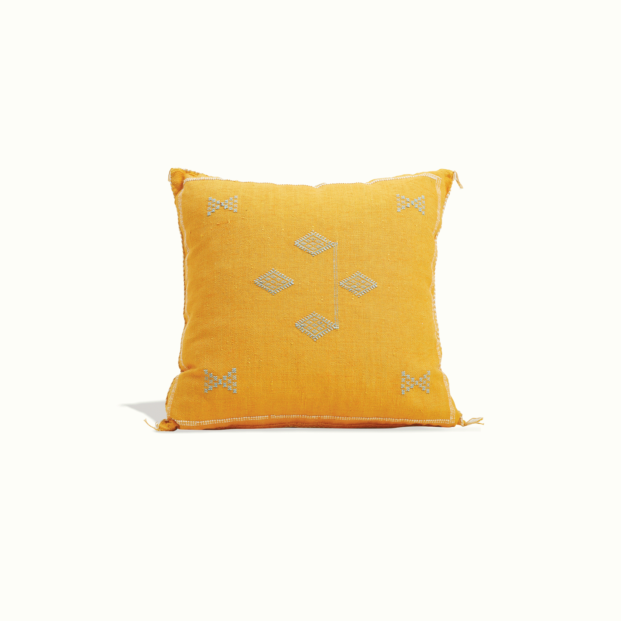 Moroccan Cactus Silk Pillow Square Handcrafted for Hotel Ynez by Nomada Deco