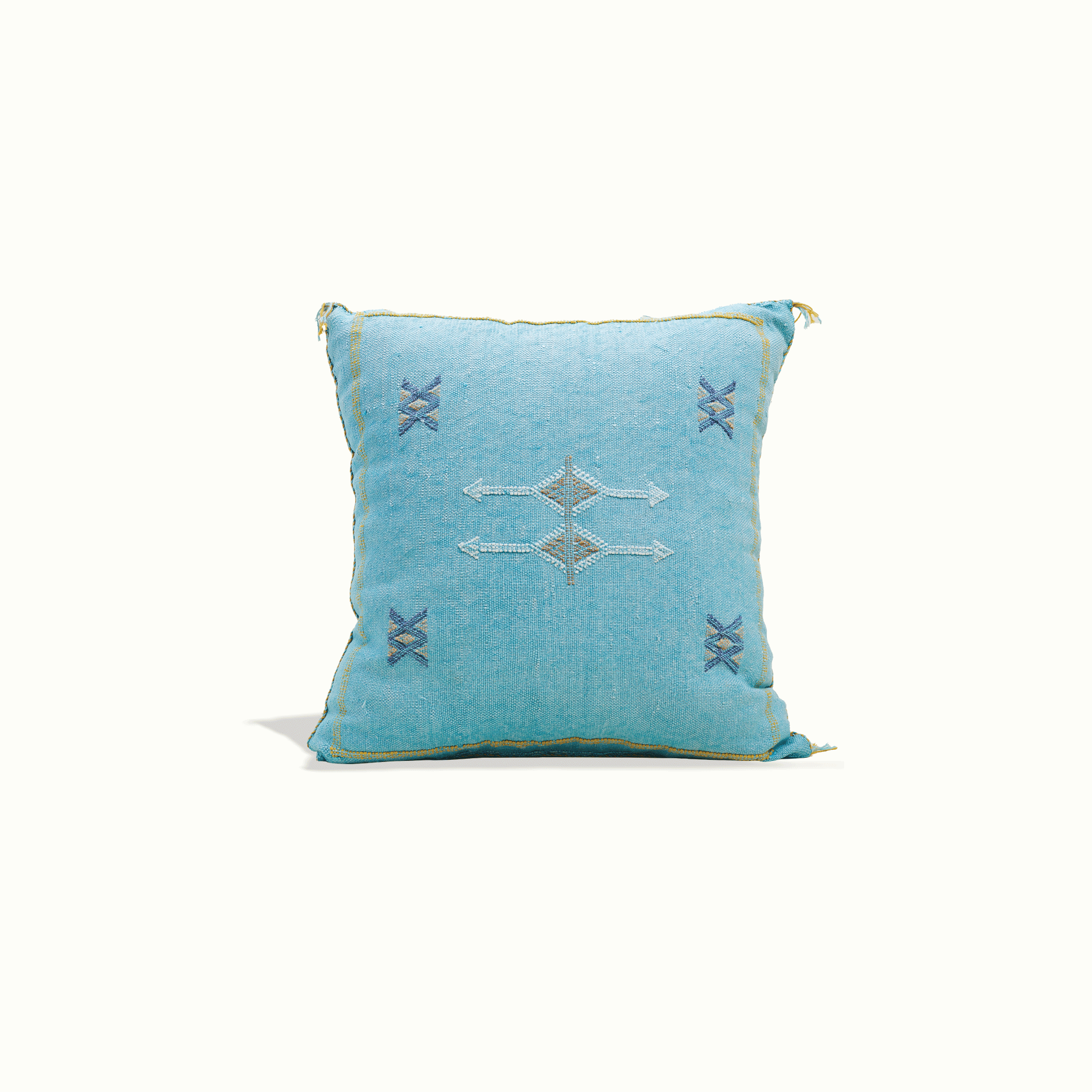 Moroccan Cactus Silk Pillow Square Handcrafted for Hotel Ynez by Nomada Deco