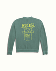 River Lodge MOTEL Sweatshirt Dark Green Nomada Signature for River Lodge Paso Robles  by Nomada Deco