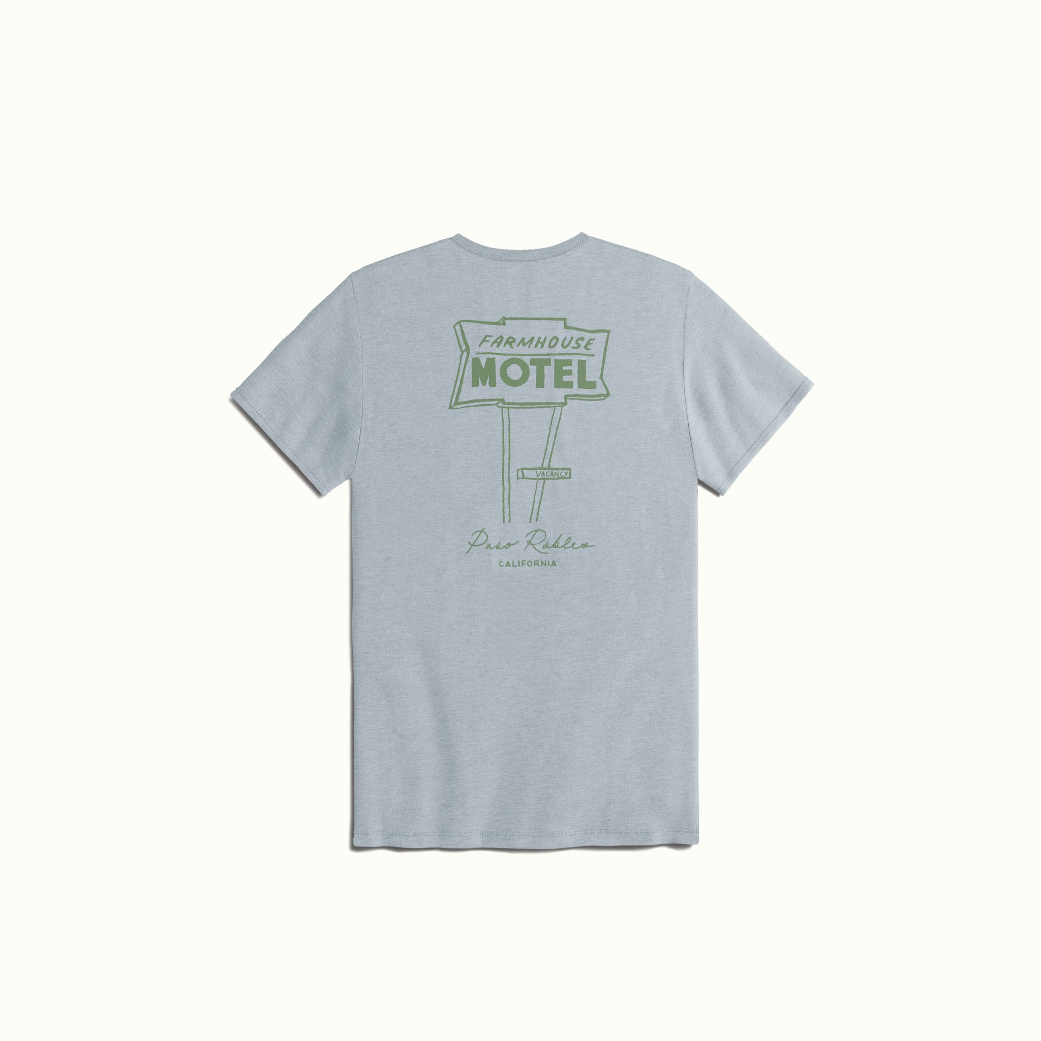 Farmhouse MOTEL Tee Blue Nomada Signature for Farmhouse by Nomada Deco