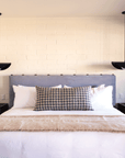 Brass Stud Velvet Bed - King