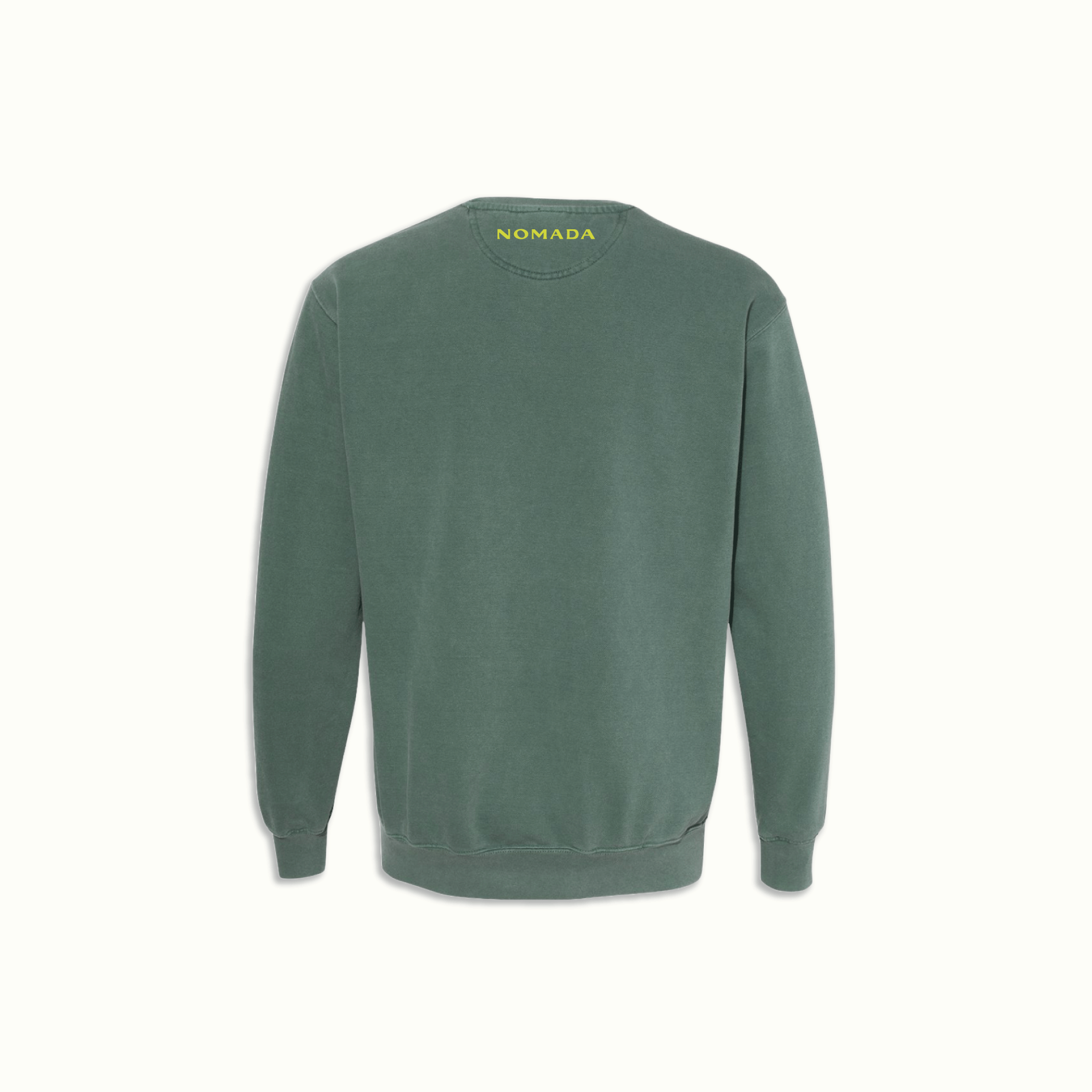 Nomada Green Pigment Dye Crewneck Sweatshirt by Nomada Deco
