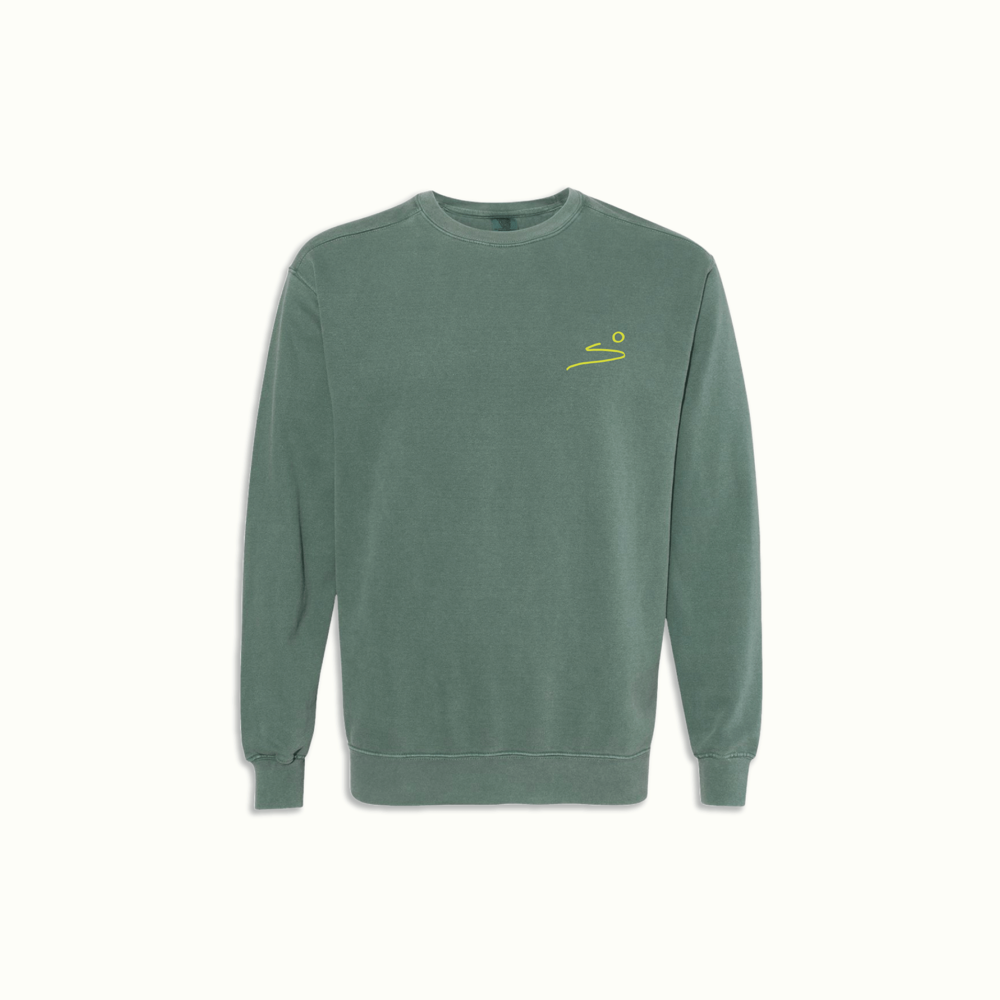Nomada Green Pigment Dye Crewneck Sweatshirt by Nomada Deco