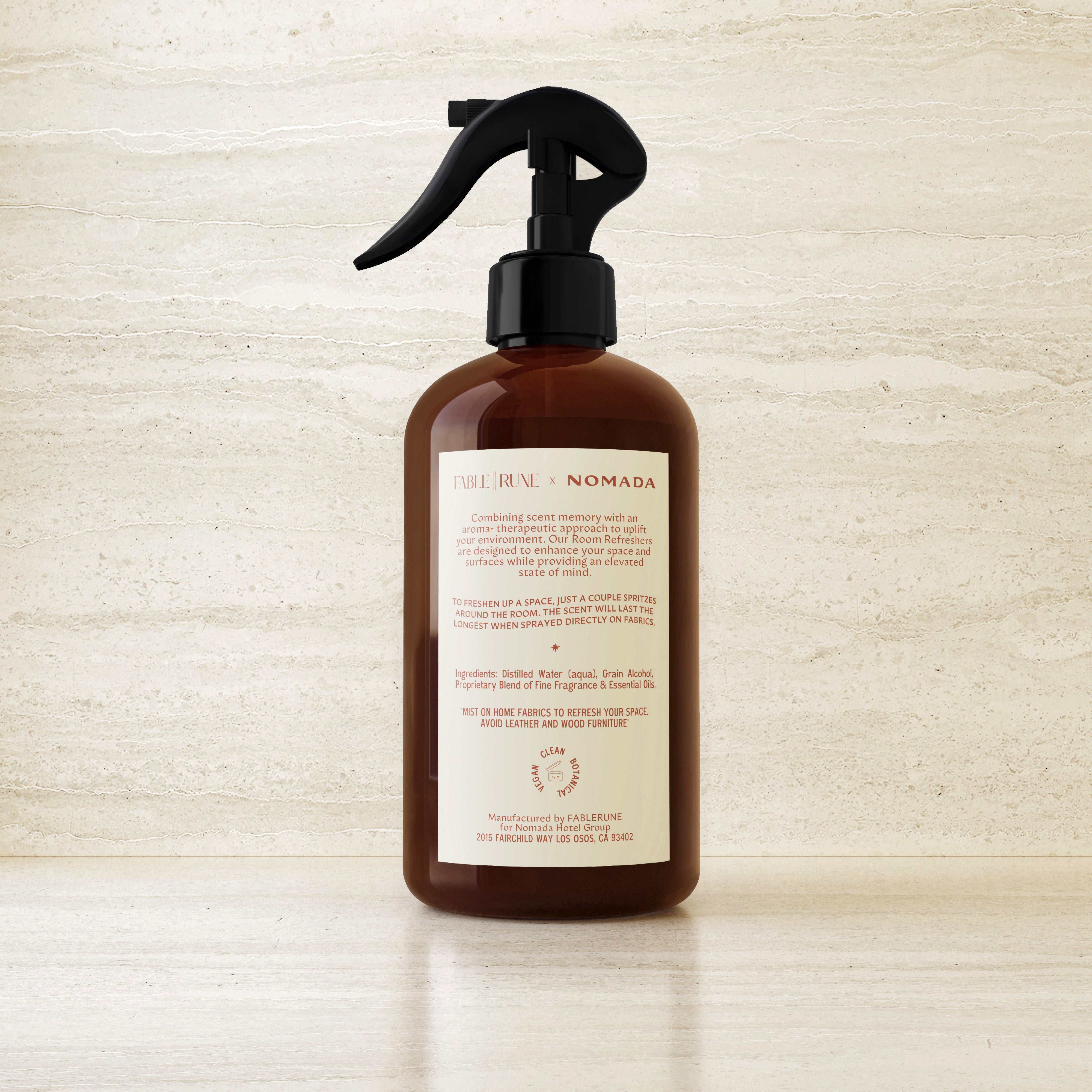 Yarrow & Santal Room Refresher Fable Rune for Hotel Ynez Solvang by Nomada Deco