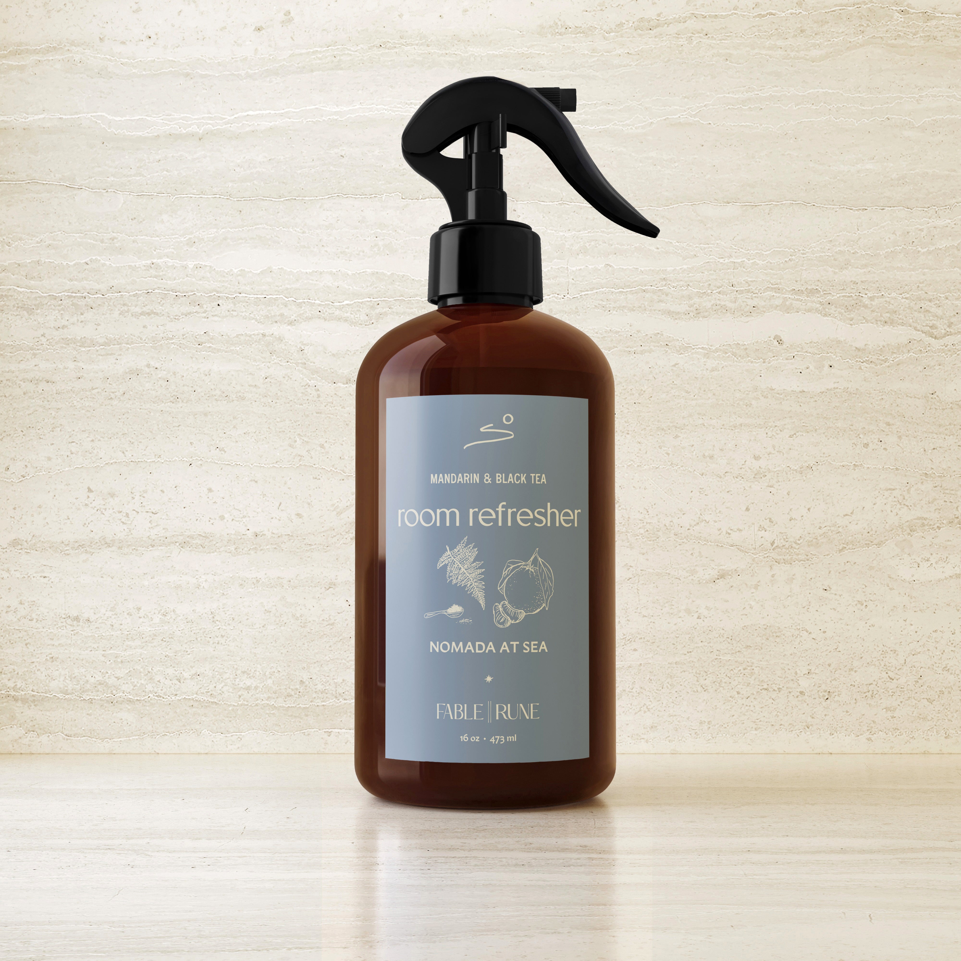 Mandarin & Black Tea Room Refresher Bergamot, Vetiver, Fern FableRune for Nomada at Sea by Nomada Deco