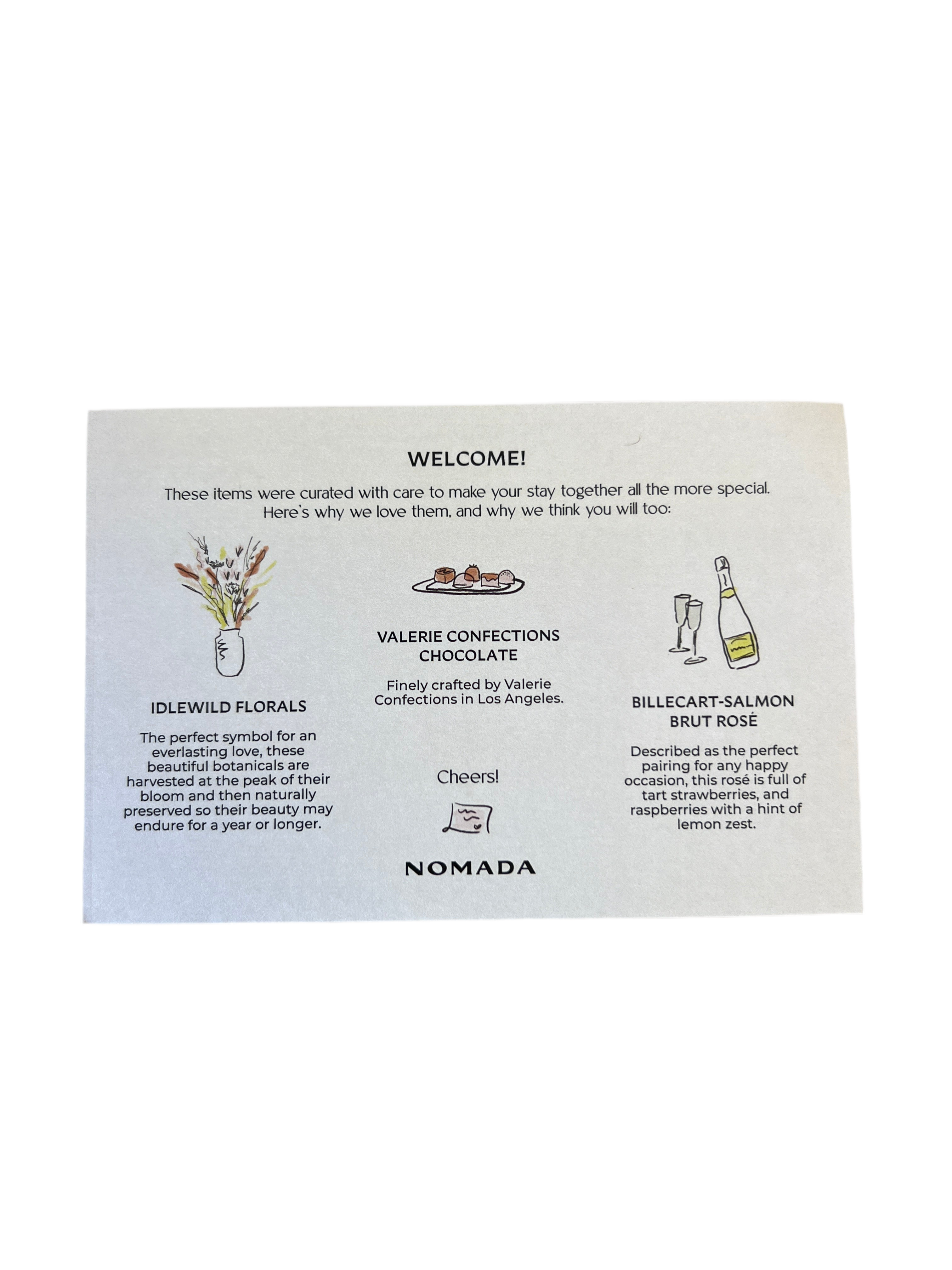 Romantic Getaway Welcome Note
