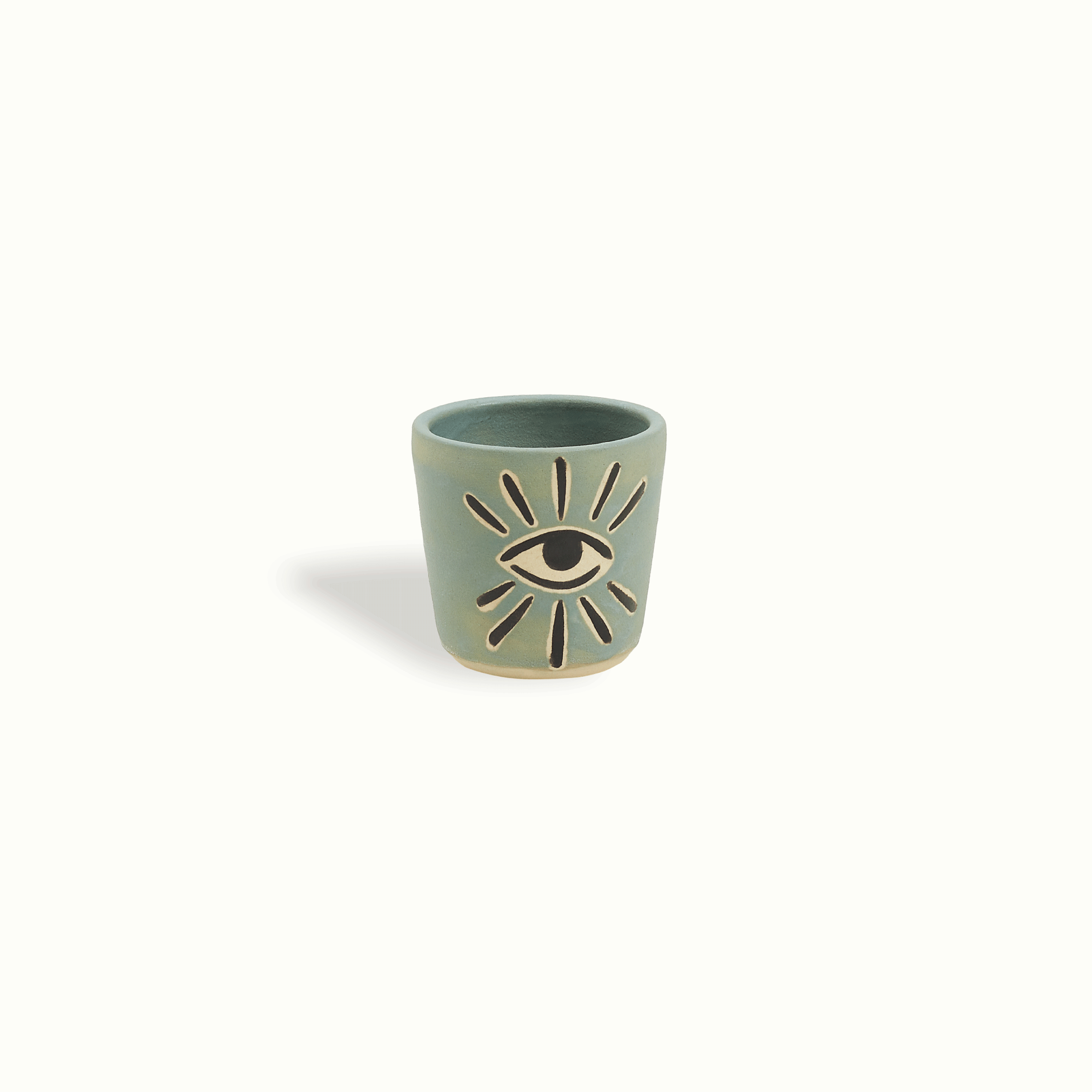 Handpainted Eye Porcelain Shot Cup - Thumbnail 2