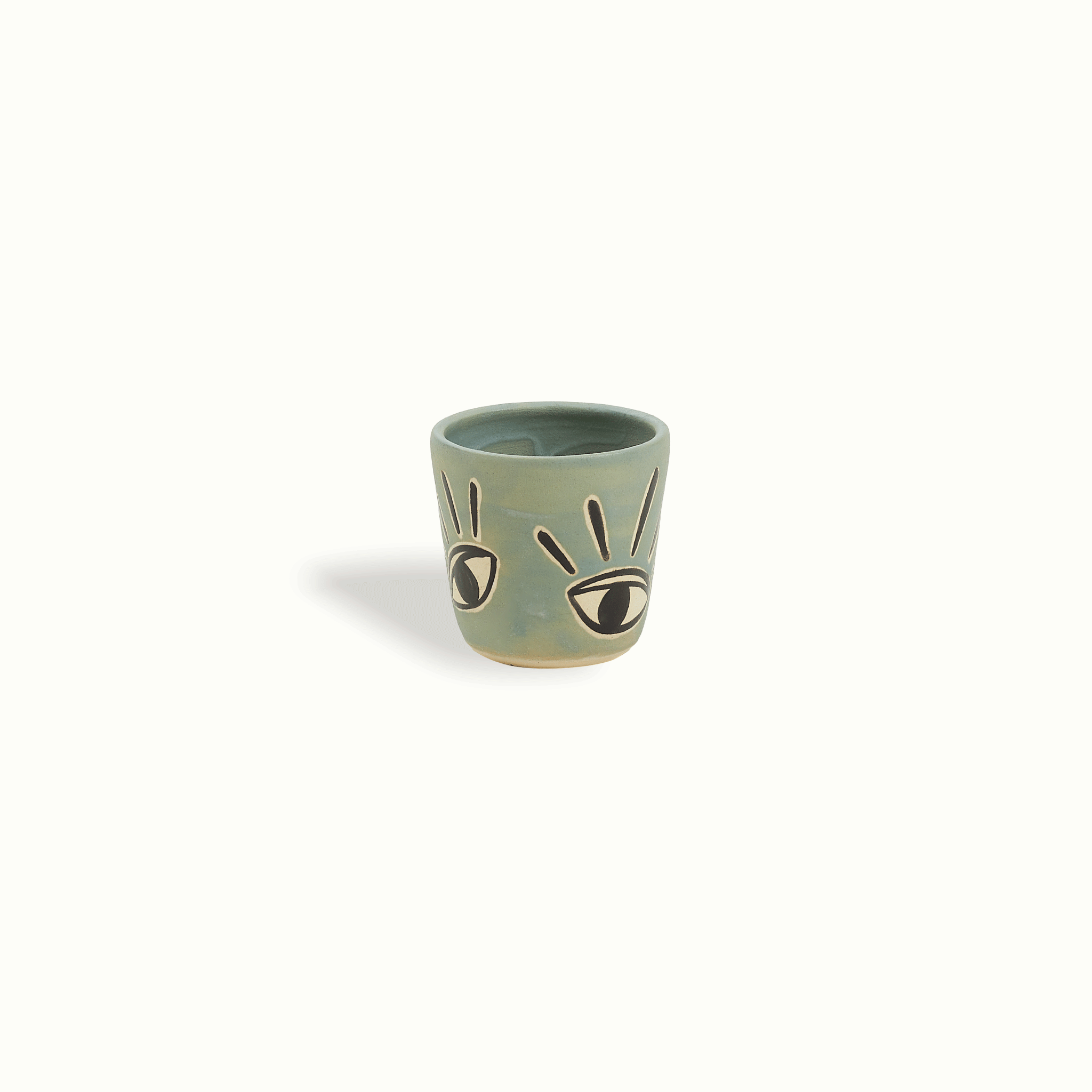 Handpainted Eye Porcelain Shot Cup - Thumbnail 5