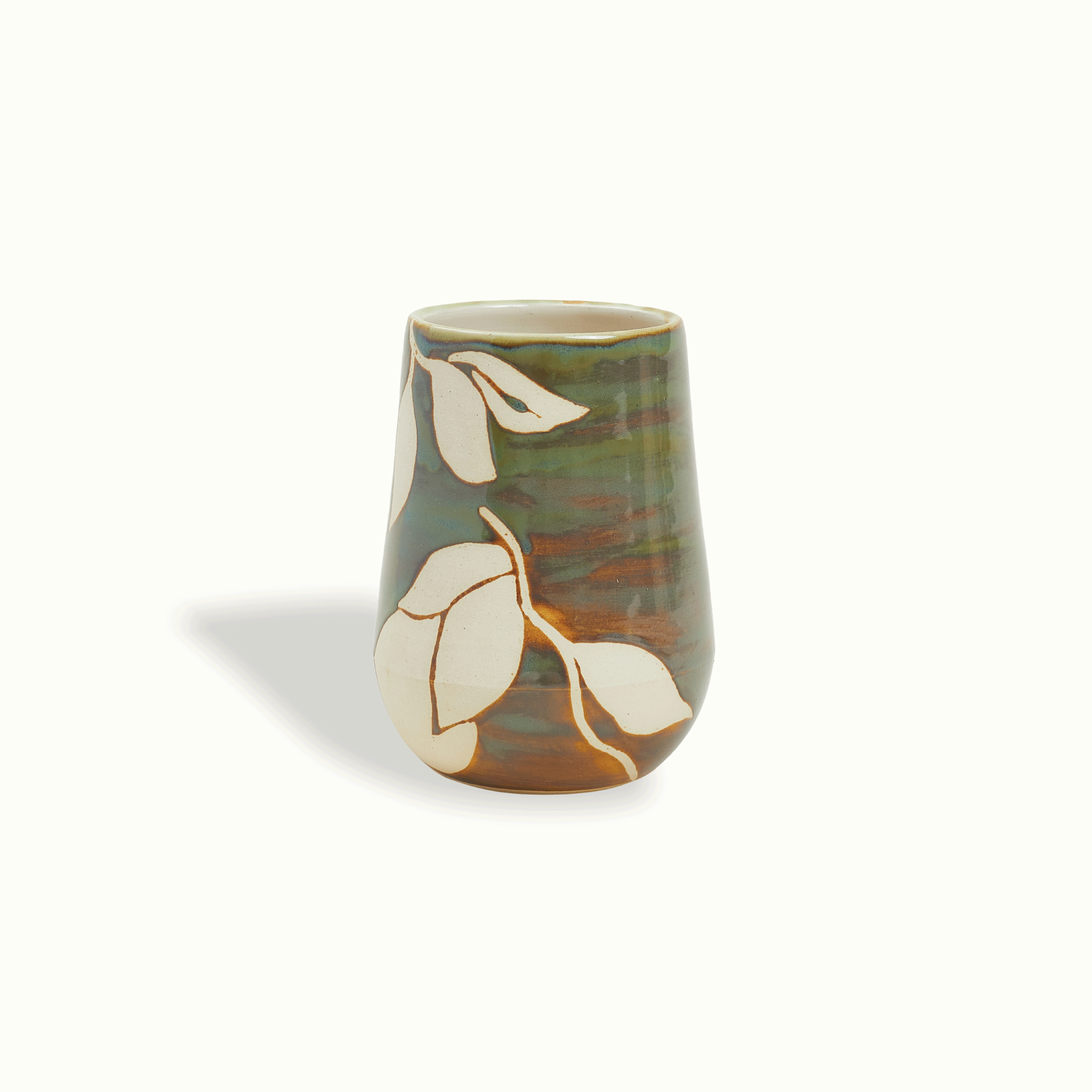 Leaf Ceramic Vase Handmade Adrianna Lemus for Farmhouse Paso Robles by Nomada Deco