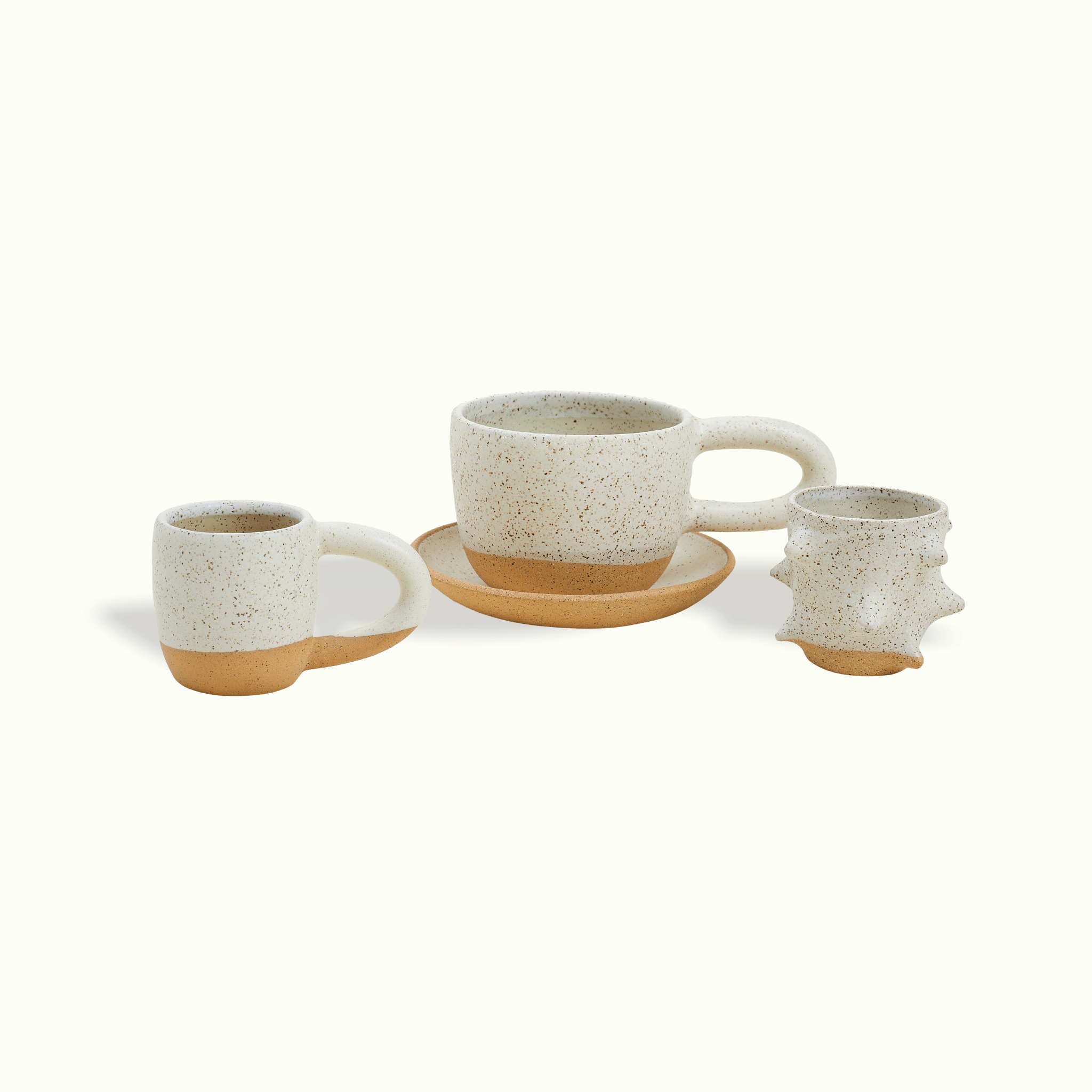 Speckled Clay Latte Mug & Saucer Adriana Lemus Exclusive for Skyview Los Alamos by Nomada Deco