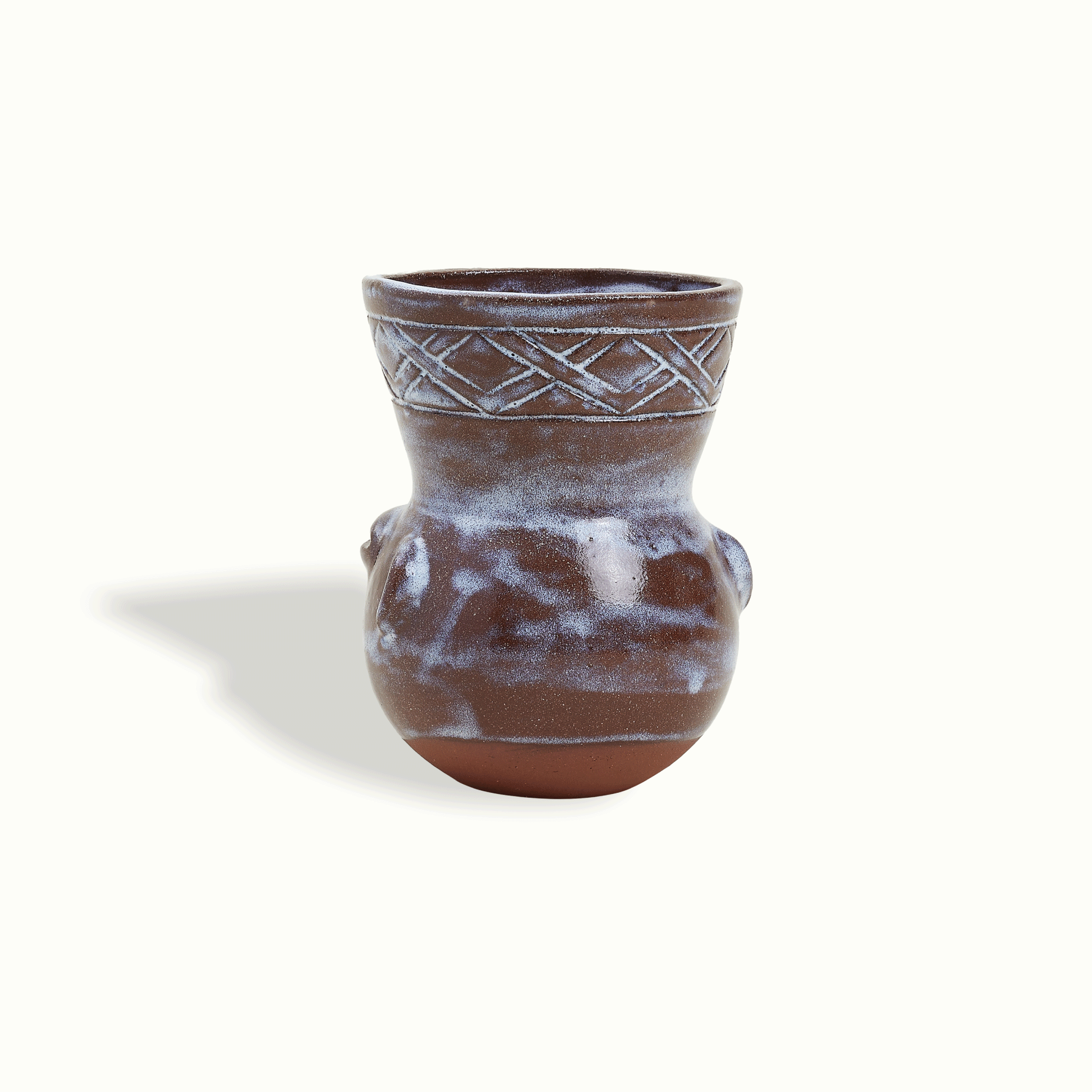 Sculpted Face Terra Cotta Vase - Thumbnail 5