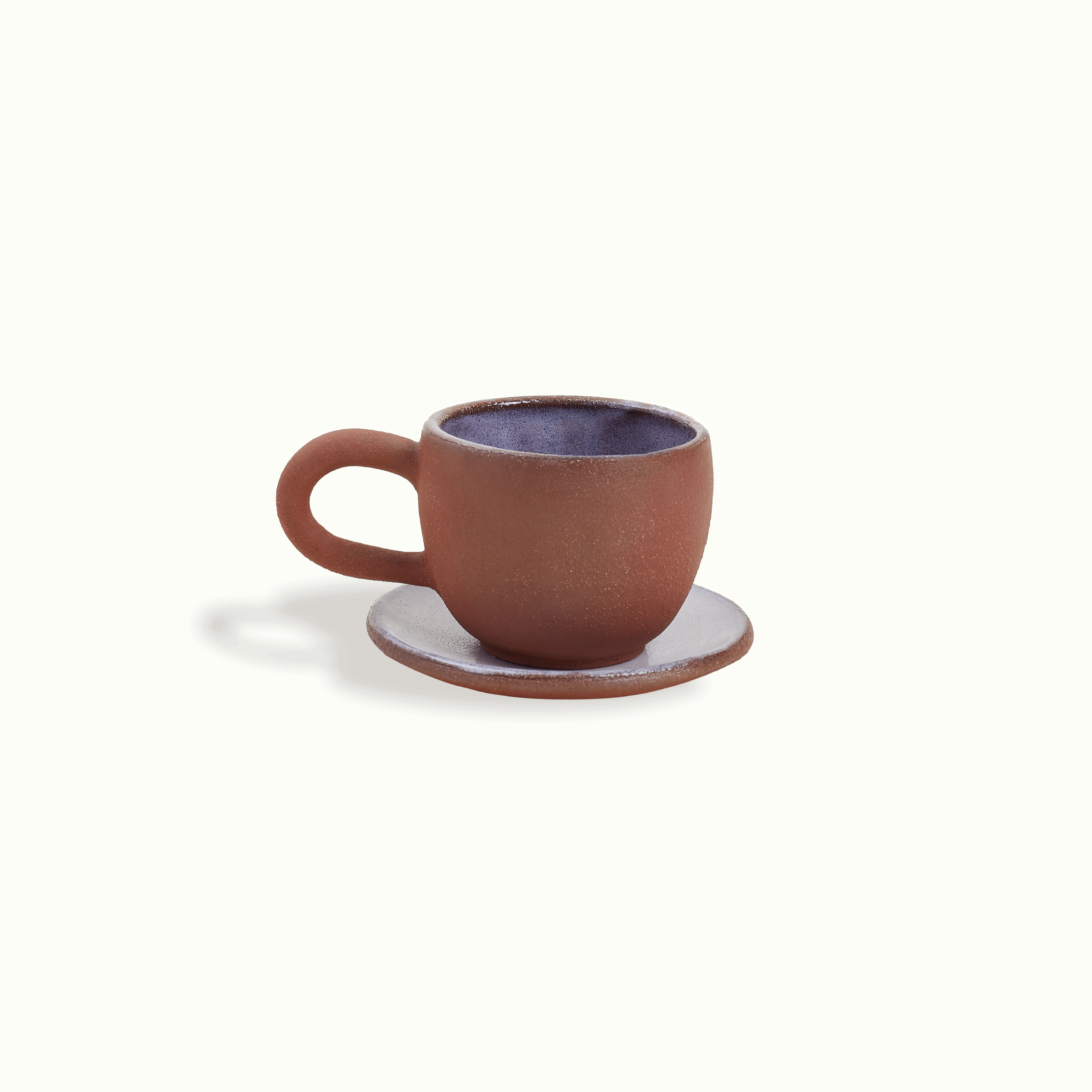 Terra Cotta Latte Mug & Saucer