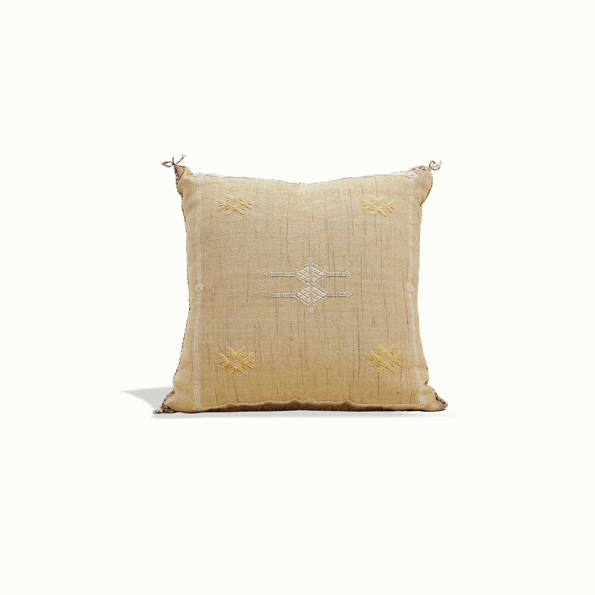 Moroccan Cactus Silk Pillow Square Handcrafted for Hotel Ynez by Nomada Deco