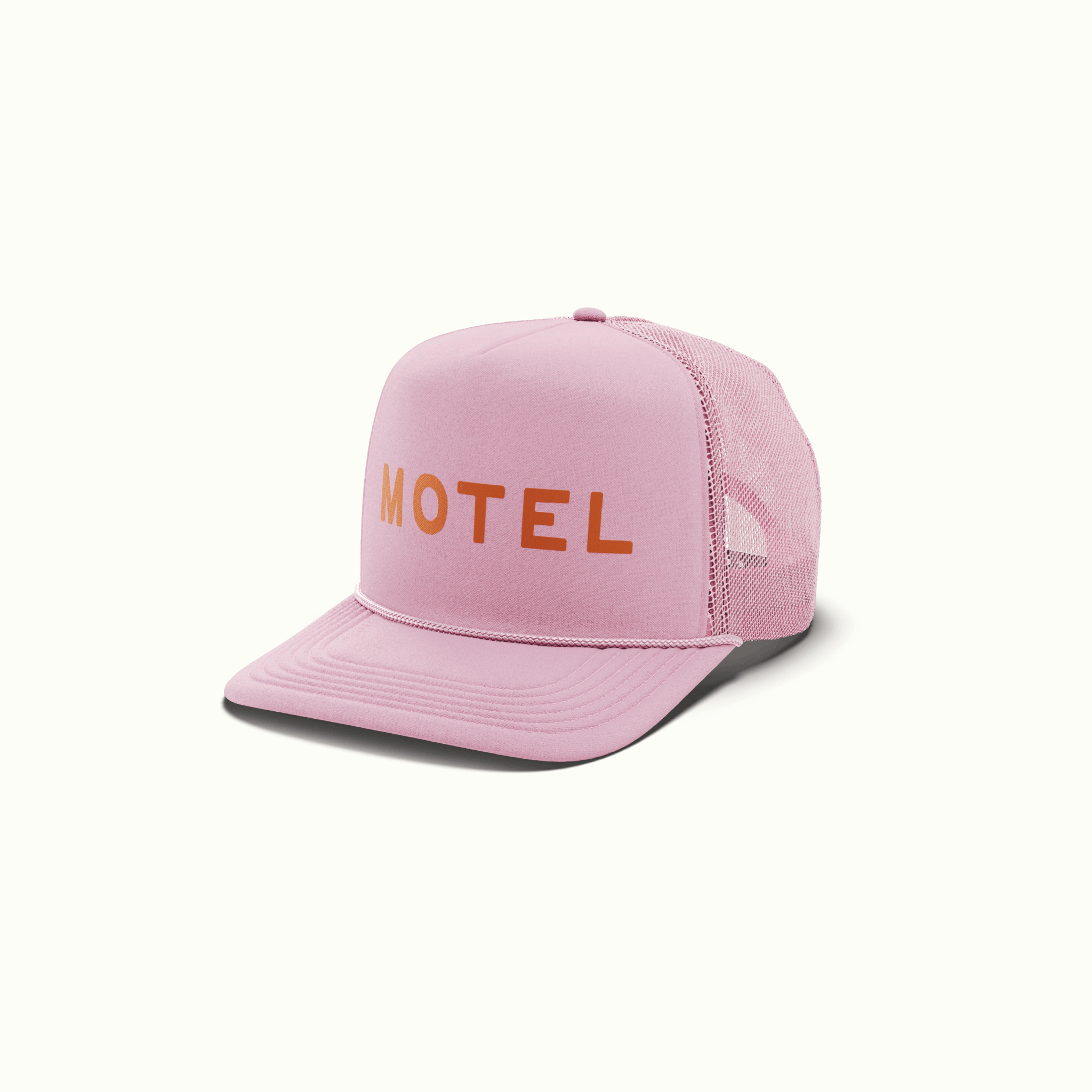 Pink MOTEL Trucker Hat Nomada Signature by Nomada Deco