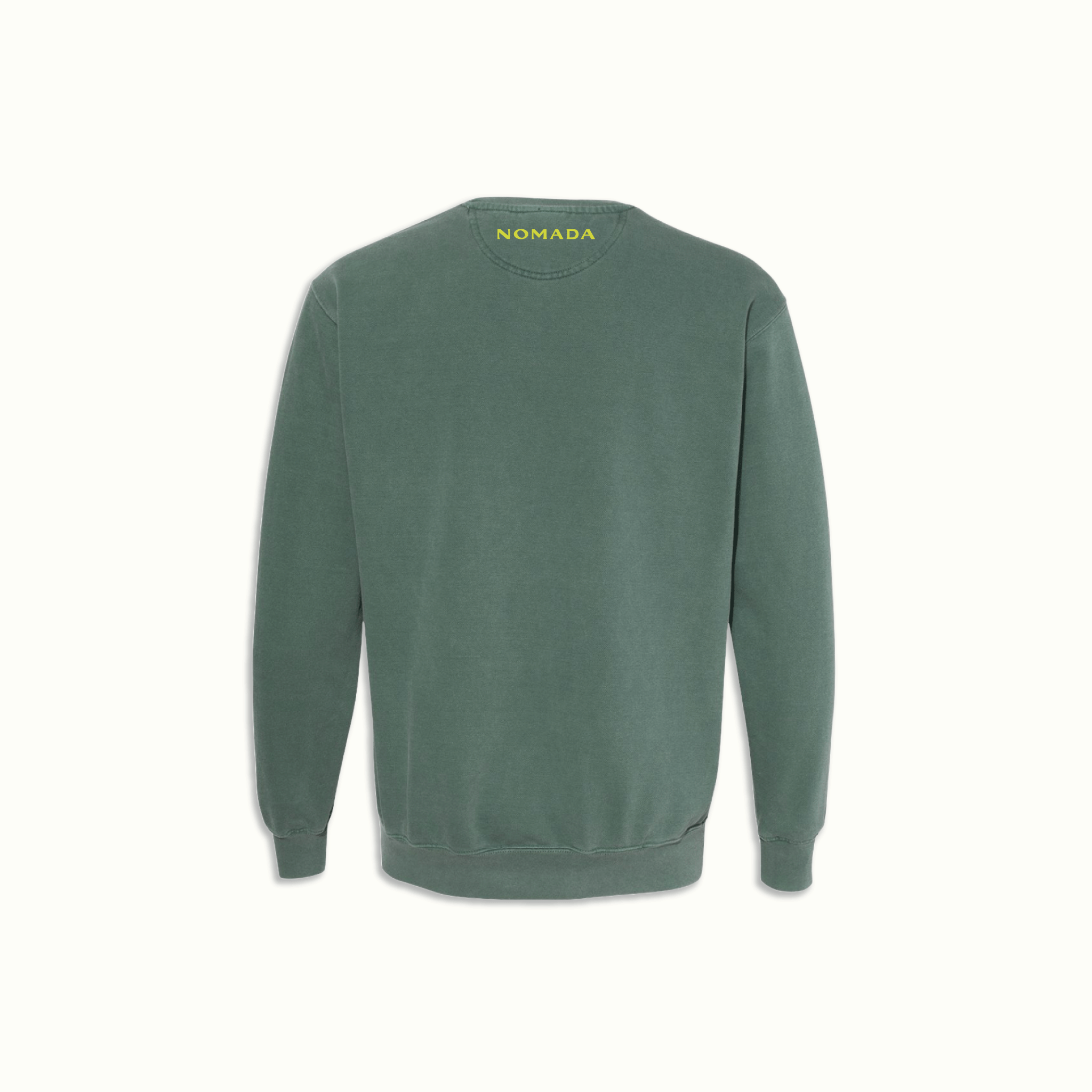 Nomada Green Pigment Dye Crewneck Sweatshirt by Nomada Deco 