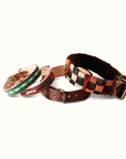 Marrakech Dog Collar Large Handmade Woven Leather for Skyview Los Alamos by Nomada Deco