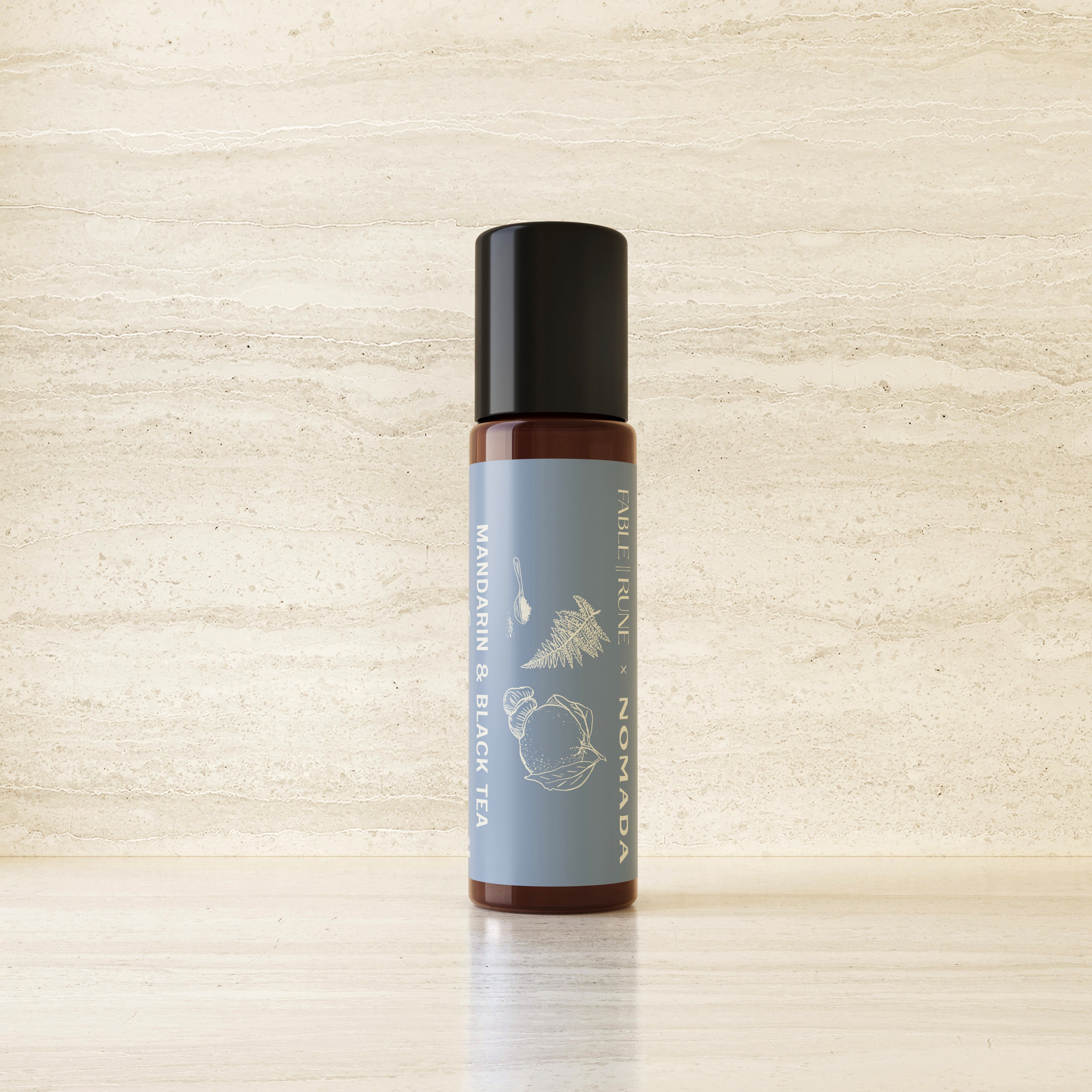 Mandarin &amp; Black Tea Body Perfume oil Bergamot, Vetiver, Fern FableRune for Nomada at Sea by Nomada Deco